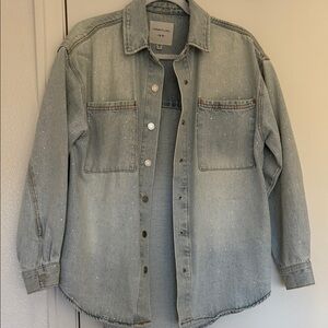 Habitual Denim Shirt with Subtle Sparkle